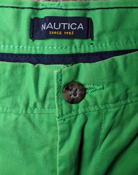 Nautica Men's Green Chino Shorts W32" Excellent Condition - Picture 3 of 5